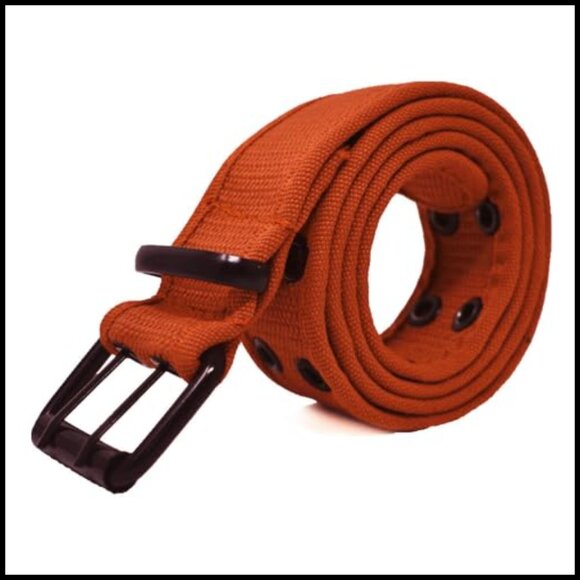 Canvas Belt with Double Hole Grommet Adjustable Web Waist main image 4